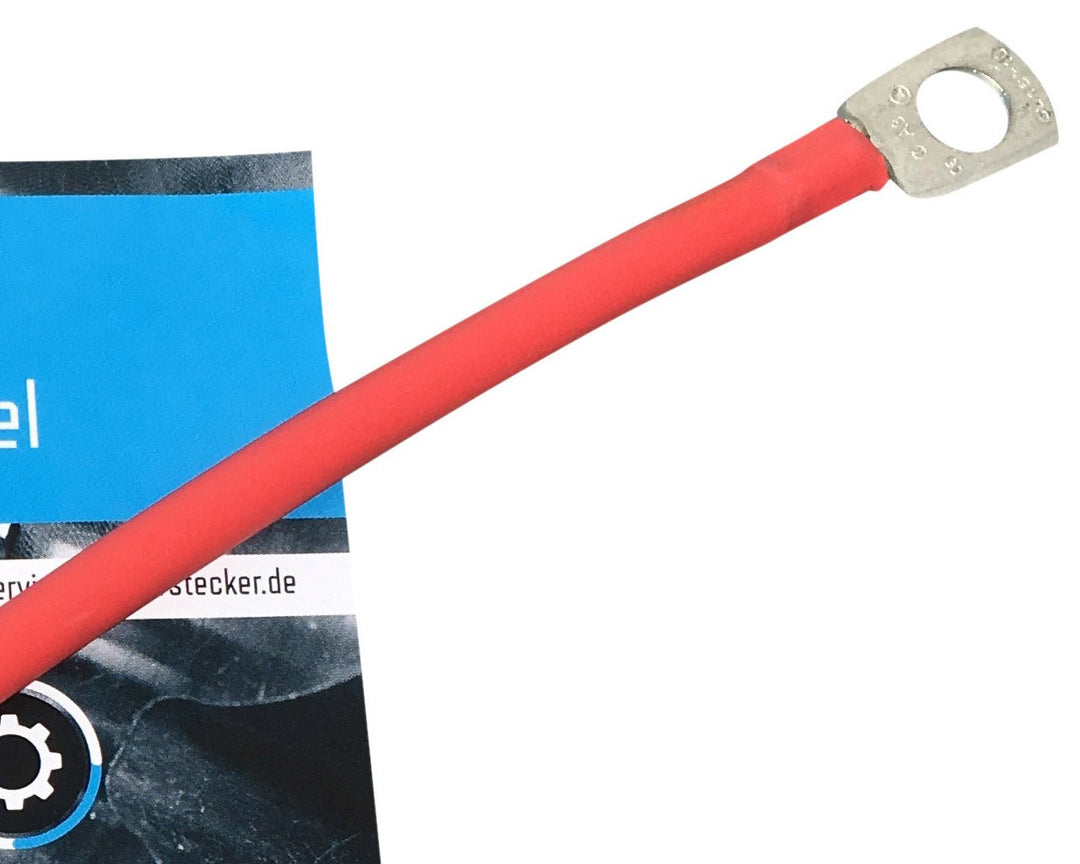 Exoda Batteriekabel 50 mm² 50cm M10 Rot 8064W 12V Auto Boot Motorrad | Batteriekabel, 50 mm² Quersch