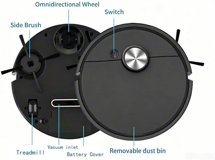 Mini Saugroboter, Mini staubsauger Roboter, Kleiner Saugroboter, Staubsaugerroboter für Auto, 3-in-1