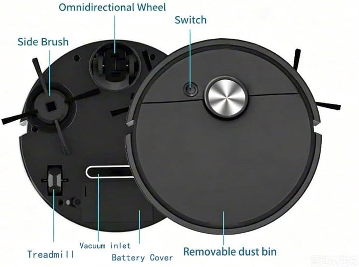 Mini Saugroboter, Mini staubsauger Roboter, Kleiner Saugroboter, Staubsaugerroboter für Auto, 3-in-1