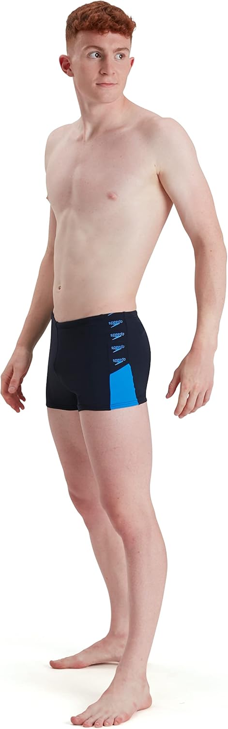 Speedo Herren Boom Logo Splice Aquashort (1er Pack) 3 Marineblau/Blau, 3 Marineblau/Blau