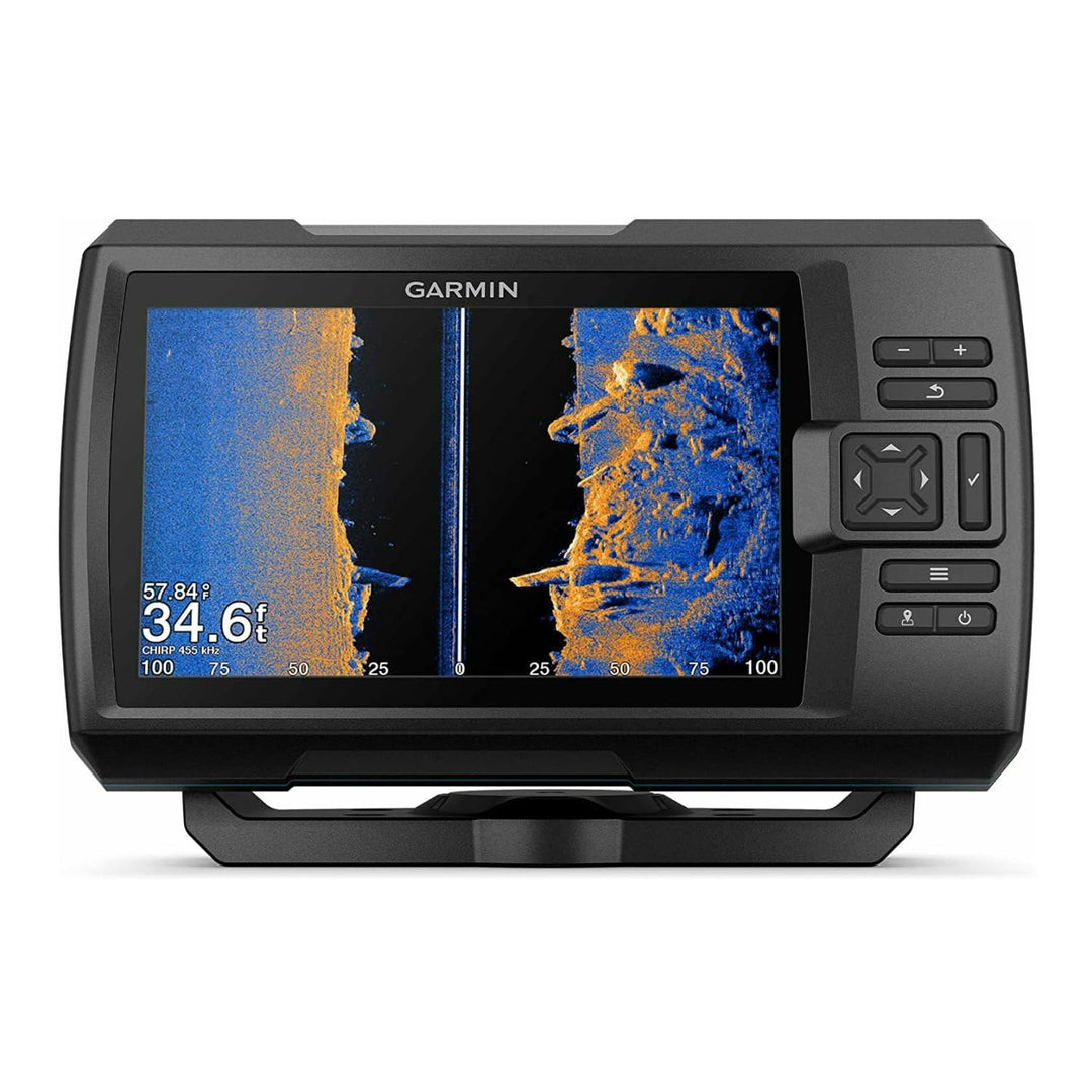 Garmin Striker Vivid 4 cv, einfach zu bedienender 10,2 cm Farb-Fischfinder und Sonar-Transducer, leb