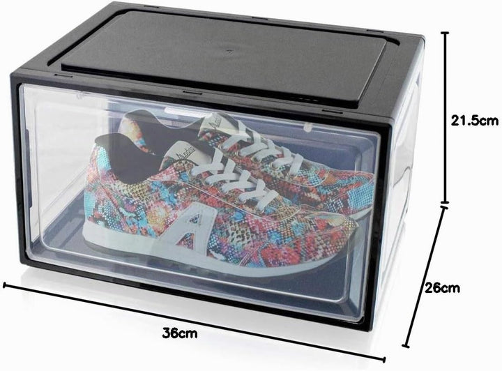 BITUXX LEX21 Schuhbox Stapelbar Aufbewahrungsbox Kunststoffbox Schuhkasten Schuhkarton Schuhorganize