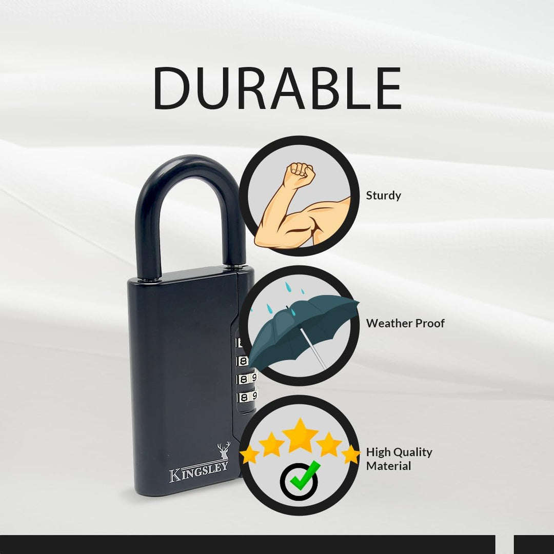 Kingsley Guard-a-Key Schlüsselsafe, Schwarz, Schwarz