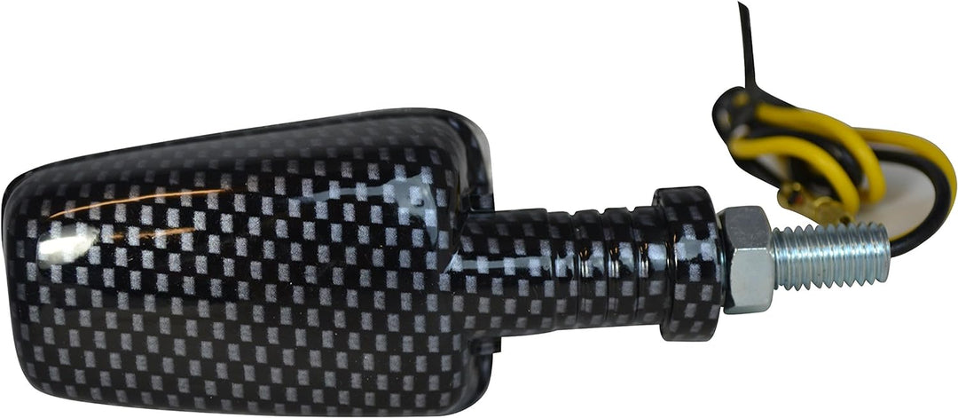 Motorrad-Trike-Blinker Carbon-Optik mit getöntem Glas (1 Paar) 21-W-Glühlampe