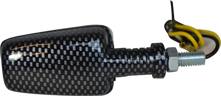 Motorrad-Trike-Blinker Carbon-Optik mit getöntem Glas (1 Paar) 21-W-Glühlampe