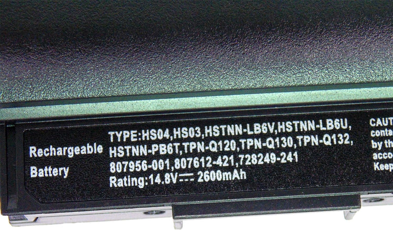 14.8V 2600mAh Laptop Akku HP HS04 HP HS03 HS04041-CL 807957-001 807612-421 807956-001 HP HSTNN-LB6V