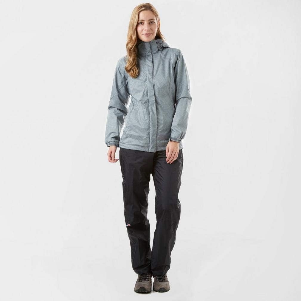 berghaus Damen Deluge Wasserdicht Überhose, Langlebige, Bequeme Regenhose 3X-Large Long Schwarz, 3X-