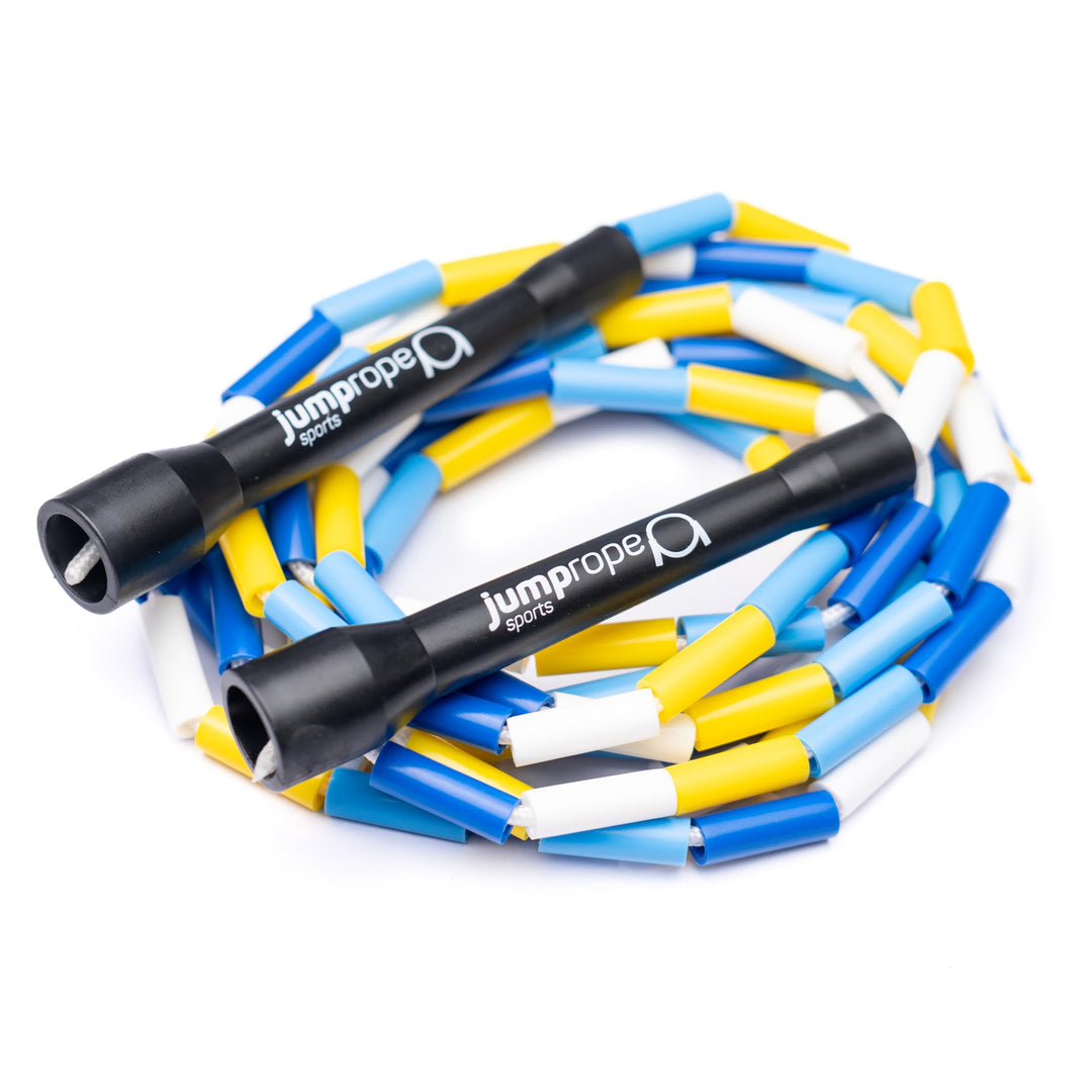 Professionelles Rope Skipping Wettkampf Springseil BEAD (3.0m Seillänge - verstellbar), Ocean