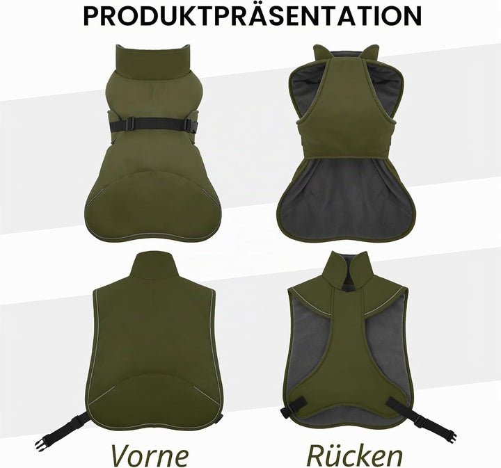 Hundemantel Dackel S, Winddichter Wasserdichter Wintermantel Für Dackel Hunde, Hundejacke Für Kleine