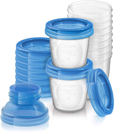 Philips Avent Elektrische Milchpumpe, Geschenkset & Avent Aufbewahrungssystem für Muttermilch, Beche