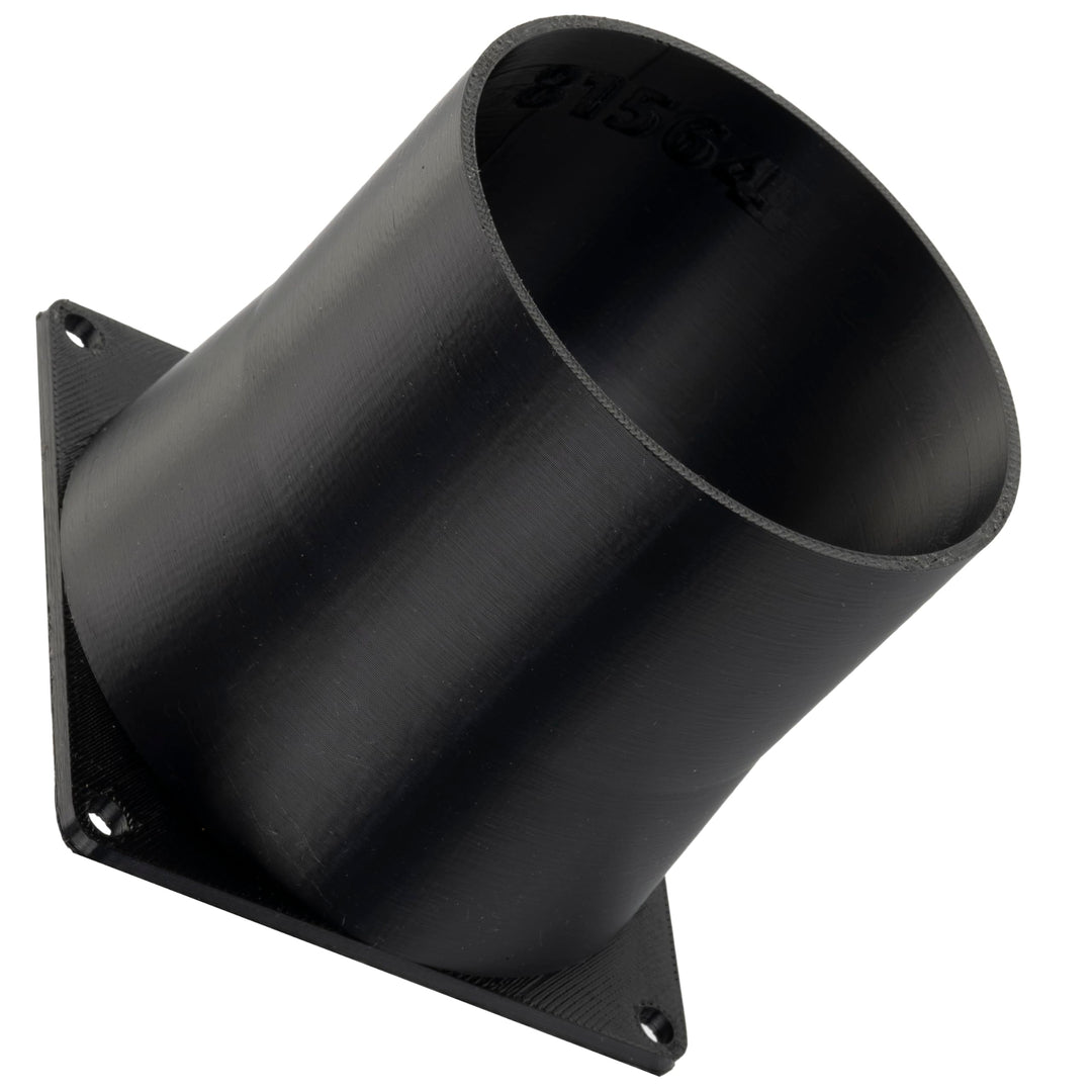 AERZETIX Quadratisch-Rund-Adapter für Luftstrom für Lüftungskanal 80x80 mm Ø73 mm aus ABS-Kunststoff