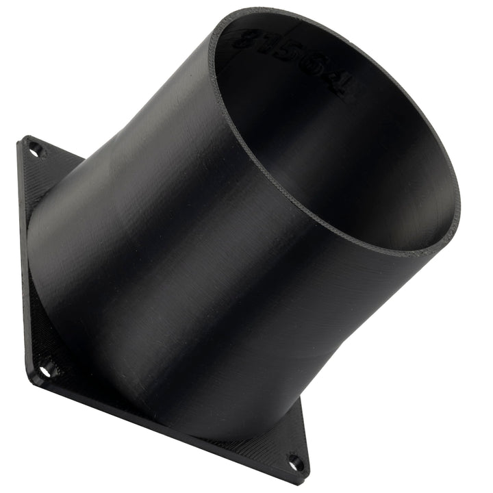 AERZETIX Quadratisch-Rund-Adapter für Luftstrom für Lüftungskanal 80x80 mm Ø73 mm aus ABS-Kunststoff