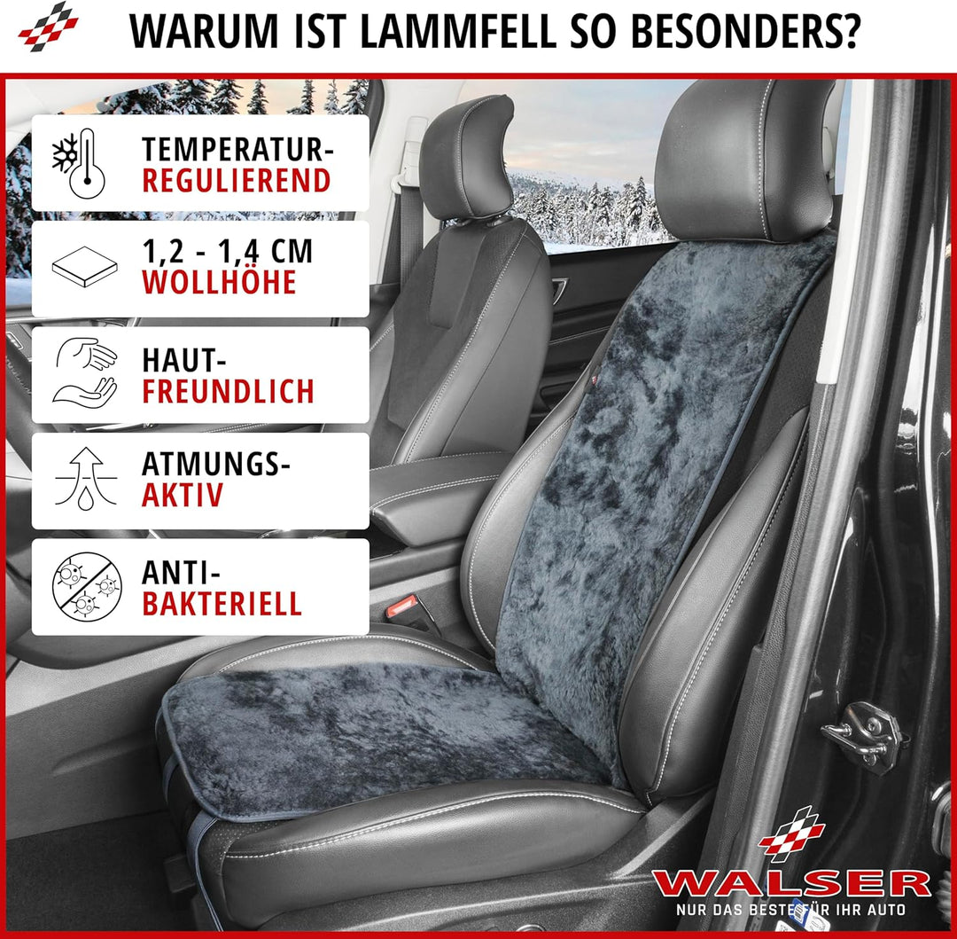 Walser Lammfell Sitzauflage Cosmo, 100% Lammfell Autositz Sitzauflage, Sitzauflage Lammfell, Sitzauf