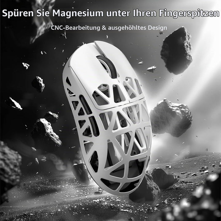 ATTACK SHARK R2PRO 45g Superlight Magnesiumlegierung Maus, PixArt PAW3950-Sensor, 42000 DPI, 8000Hz
