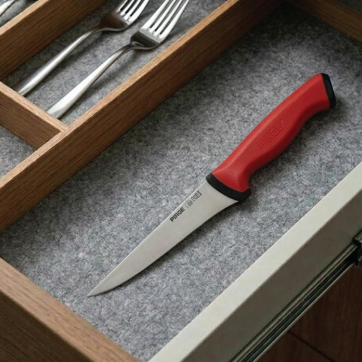 Pirge Duo Ausbeinmesser Profi Messer 14,5 cm Rot Schlachtermesser - Fleischermesser - Stechmesser -