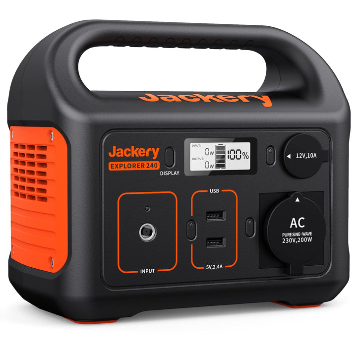 Jackery Explorer 240, 240Wh/67200mAh Tragbare Powerstation Mobiler Stromspeicher mit Reinen Sinuswel