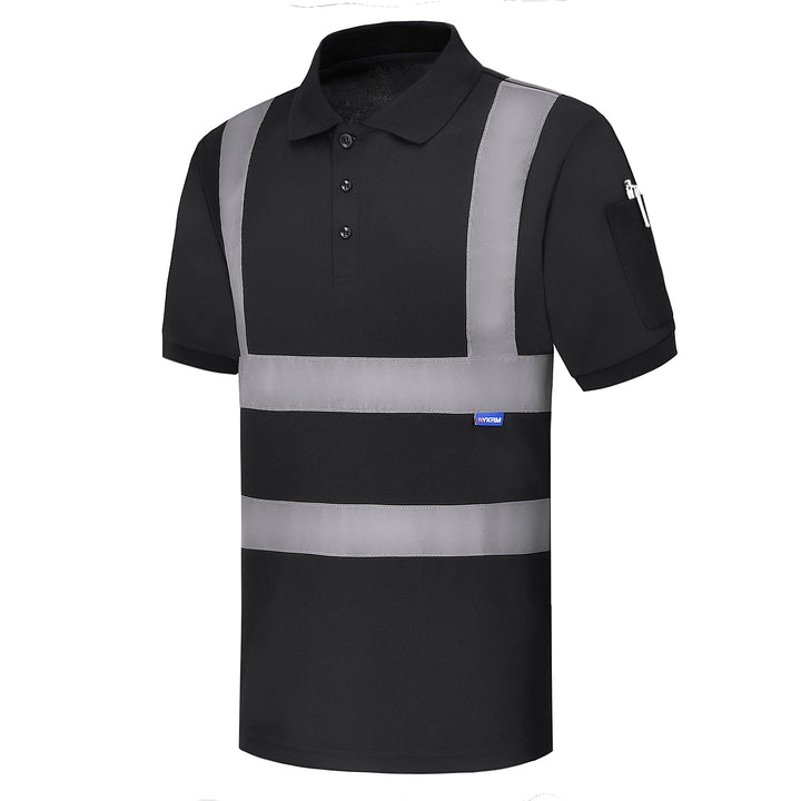 Warnschutz Polo T-Shirt Warnschutzshirt Warnshirt Warnschutz Arbeitskleidung 7 Farben XS Kurzarm-sch