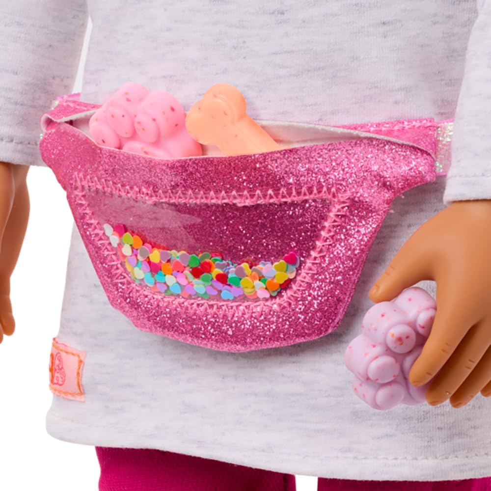 Our Generation - Estella - 46 cm-Puppe & Haustier Welpen Set - Lebensechte dunkelbraune Augen und ge
