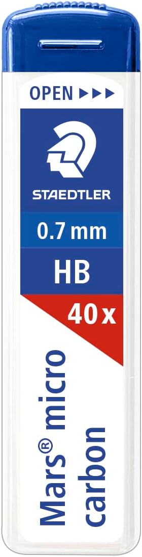 STAEDTLER Feinminen Mars micro carbon, Linienbreite 0,7 mm, Härtegrad HB, hohe Bruchfestigkeit durch