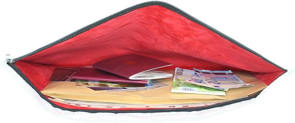 Rottner schwer entflammbare Dokumententasche DIN A3-Reiss- und Klettverschluss-Silber