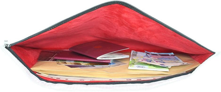 Rottner schwer entflammbare Dokumententasche DIN A3-Reiss- und Klettverschluss-Silber