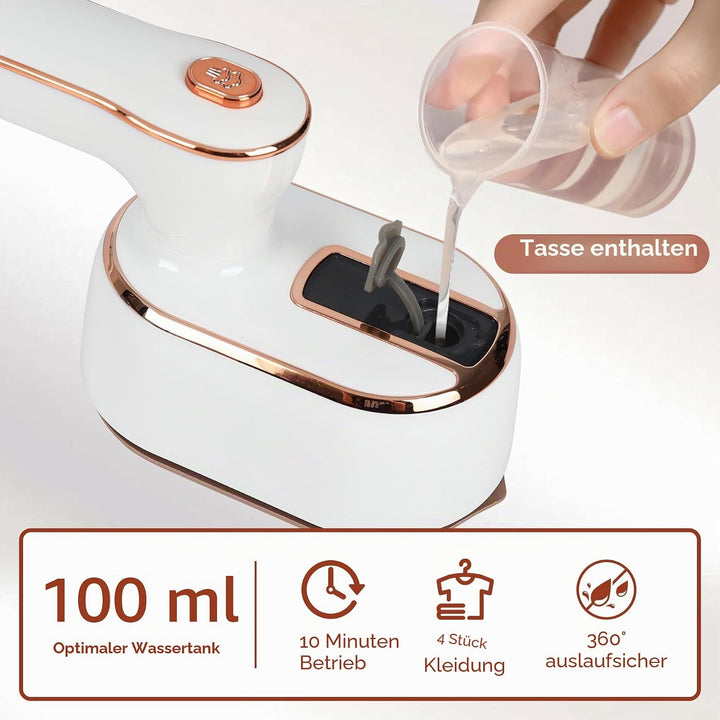 ZStarlite Steamer Dampfbügeleisen Kleidung Keramikplattendesign, Faltbares 1000W Dampfglätter Reiseb