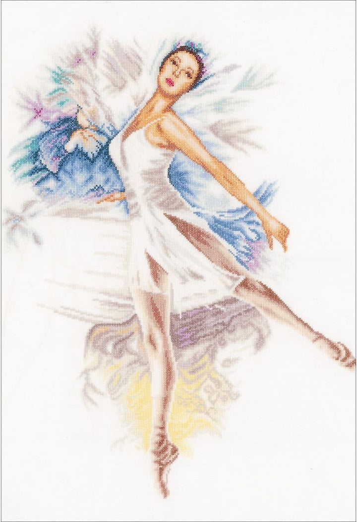 Lanarte Zählmusterpackung Ballerina Leinen Kreuzstichpackung, Baumwolle, Mehrfarbig, 41.0 x 52.0 x 0