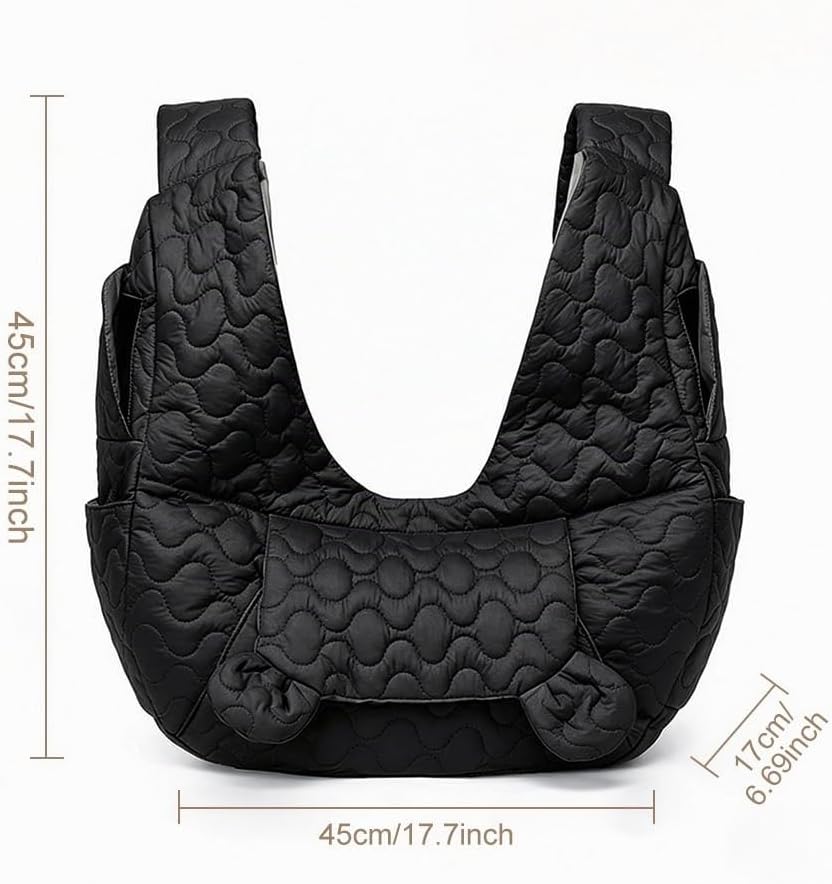 Hundetragetasche Bis 10 Kg, Freihändige Hundetasche Für Kleine Hunde mit Verstellbarem Gurt, Front H
