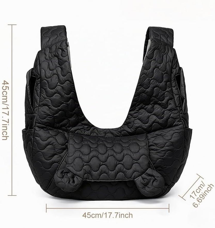 Hundetragetasche Bis 10 Kg, Freihändige Hundetasche Für Kleine Hunde mit Verstellbarem Gurt, Front H