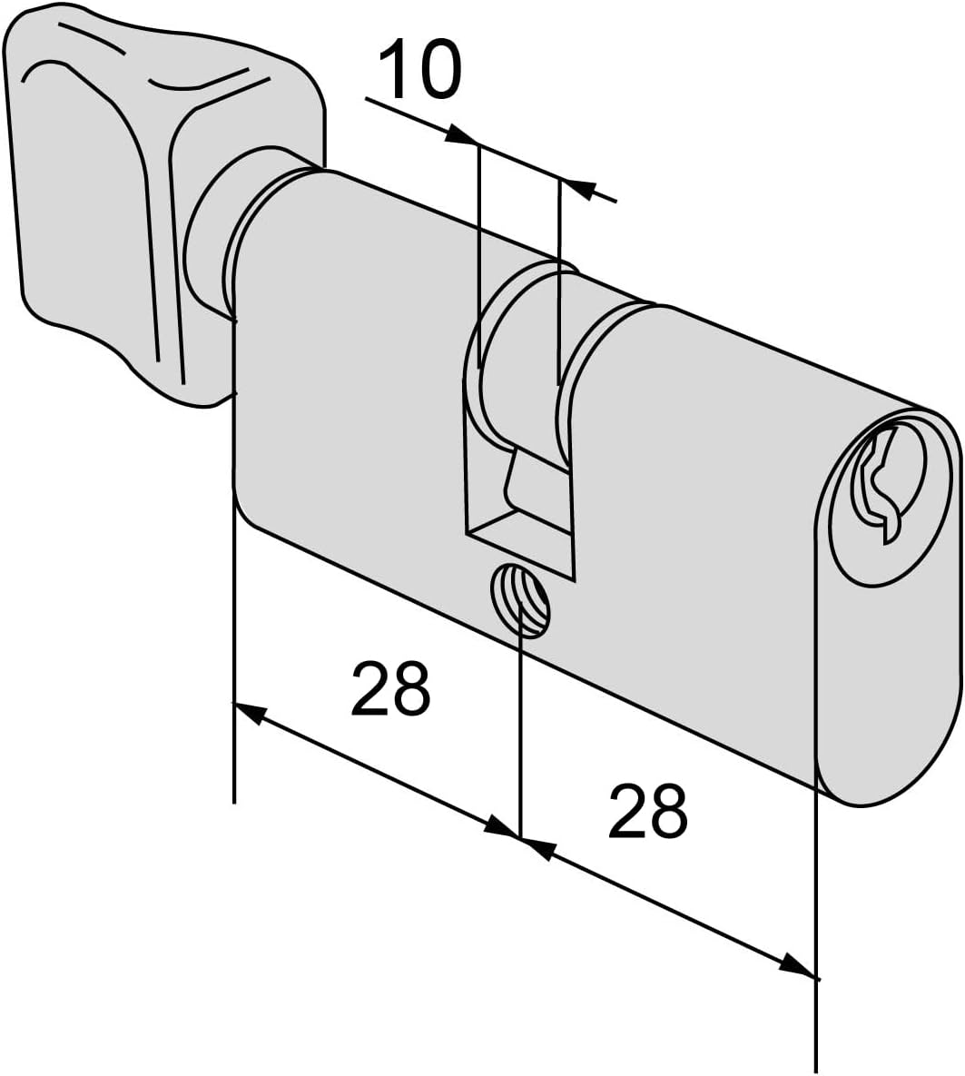 Zylinder Inf.Oval. 55,4 – 27,7 – 27,7 p08230 – 02 – 0 Cisa [Cisa]