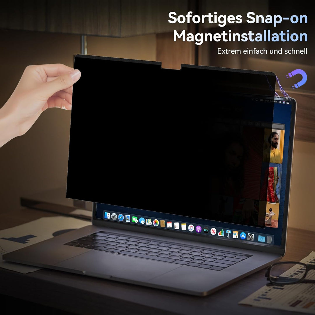 Magnetischer Blickschutzfilter Kompatibel Mit Apple MacBook Air 15 Zoll (2023 Release), Abnehmbar An
