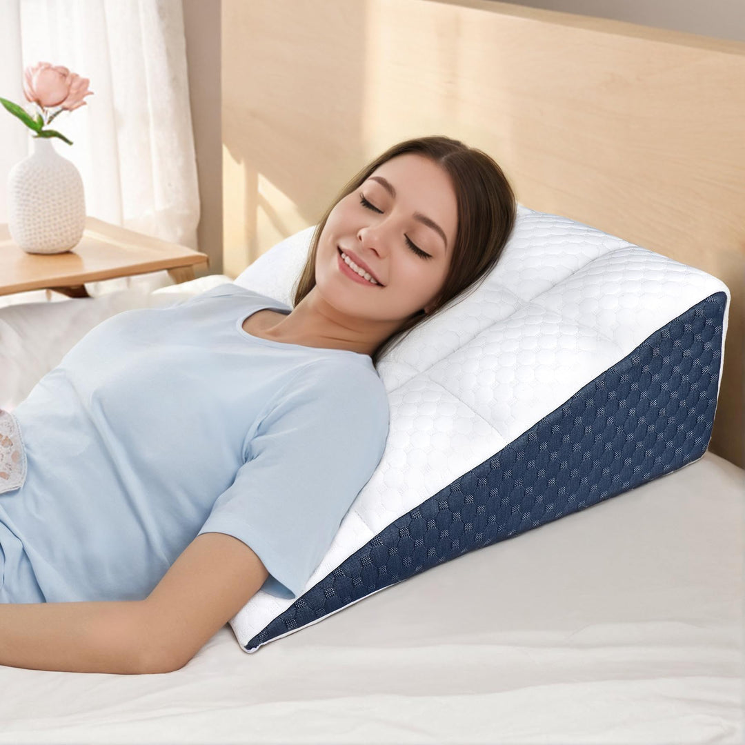 INFANZIA Vielseitig Keilkissen für Bett und Sofa-Memory Schaum Lesekissen-Ergonomischer Bettkeil für