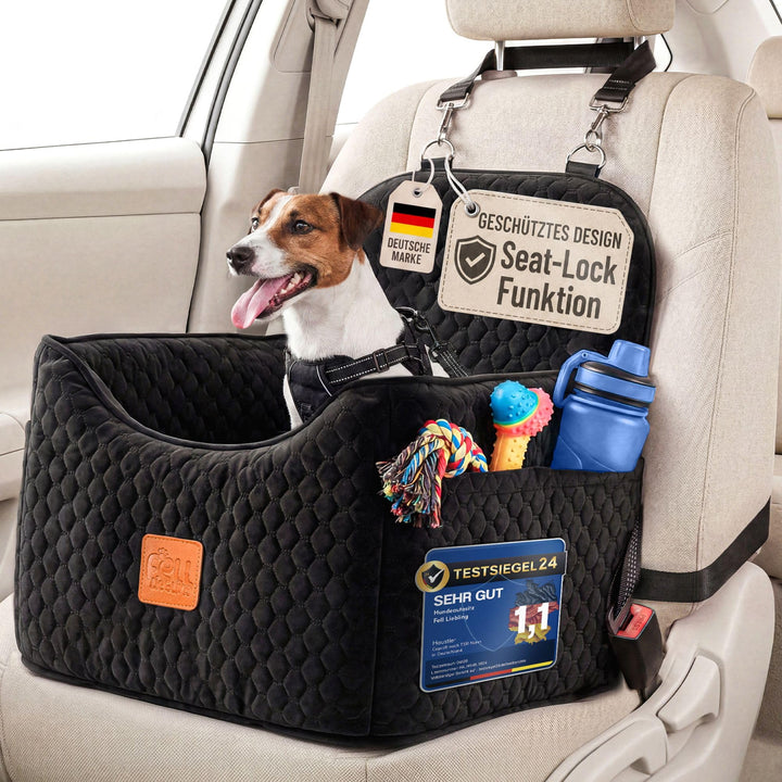 Premium Hunde Autositz, orthopädischer Autositz Hund, Hundesitz Auto Rückbank waschbar, Hundeautosit