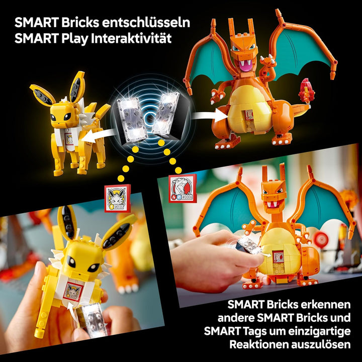 LEGO Pokémon SMART Play: Ultimativer Showdown zwischen Glurak und Blitza - All-in-1 Set mit 2 SMART