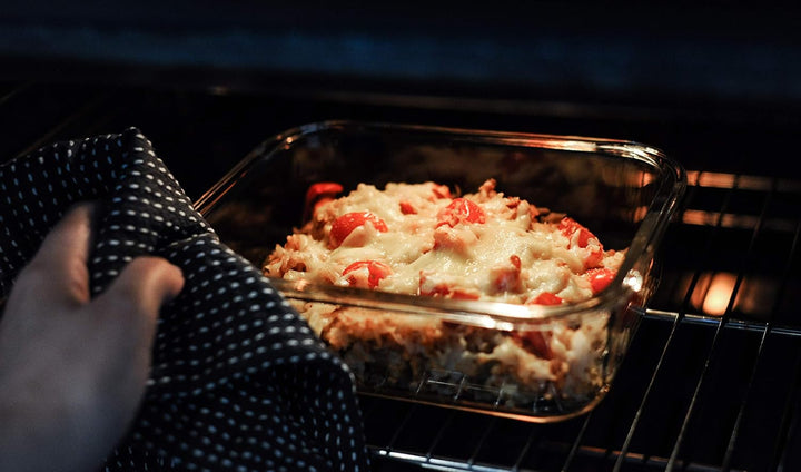 LOCK & LOCK Boroseal Frischhaltedosen aus Glas - 3er Vorratsdosenset - eckig - mit Deckel für Backof