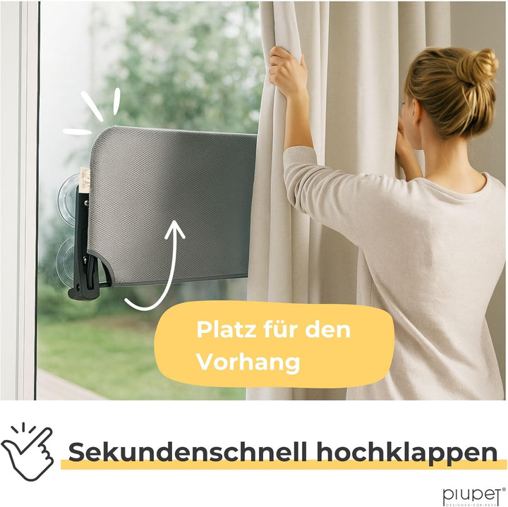 Schwebende Katzenfensterliege – Klappbare & platzsparende Katzenliege mit Saugnäpfen I Wendbare Häng
