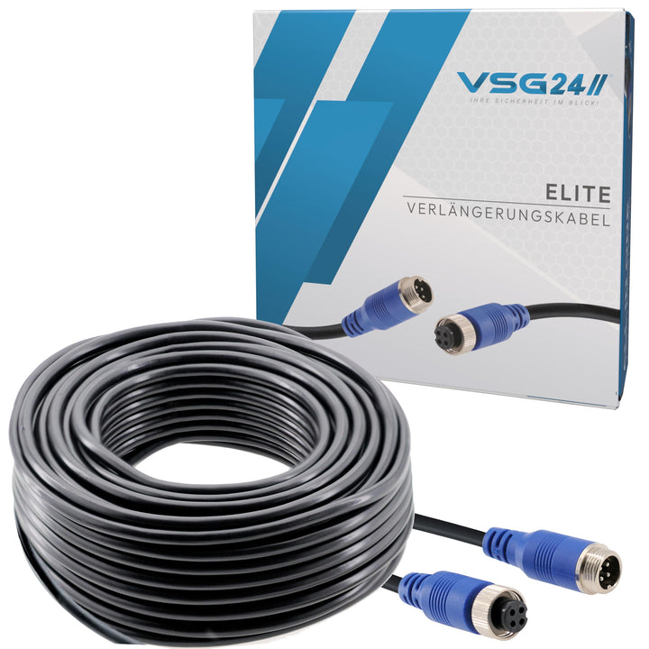VSG24 Verlängerungskabel Elite für Rückfahrkamera & Rückfahrsysteme universell KFZ Kamera Kabel 4PIN