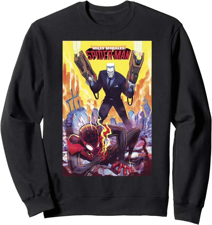 Marvel Spider-Man Miles Morales &amp; Tombstone Comic Book Cover Sweatshirt
