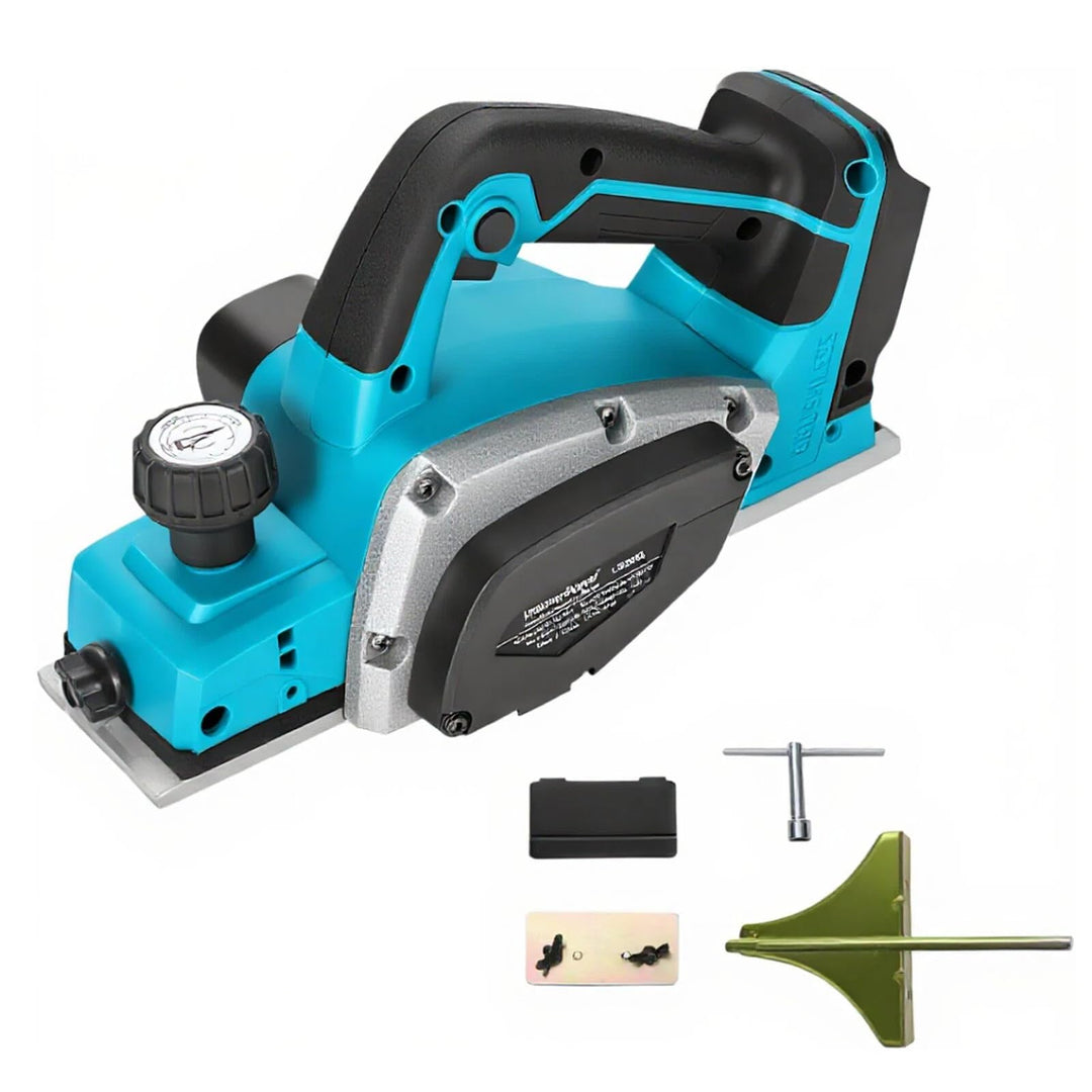 Akku-Hobel Kompatibel mit Makita 18V Akku, Handhobel Elektrisch 15000 U/min, Hobelbreite 82 mm, Span