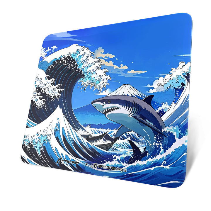 ATTACK SHARK CM05 Gaming-Mauspad Aus Gehärtetem Glas, Ultraglatte Oberfläche, 9H Gehärtetes Glas, 17