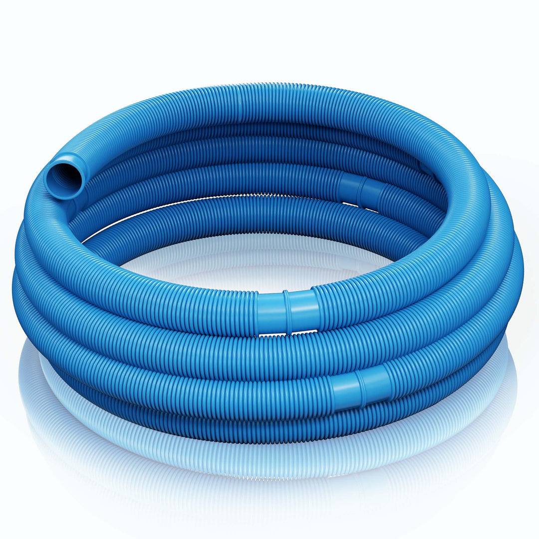 Teichtip ® 30m - 32mm - Schwimmbadschlauch mit 165g/m - Made in Europe D32, 30 m Blau