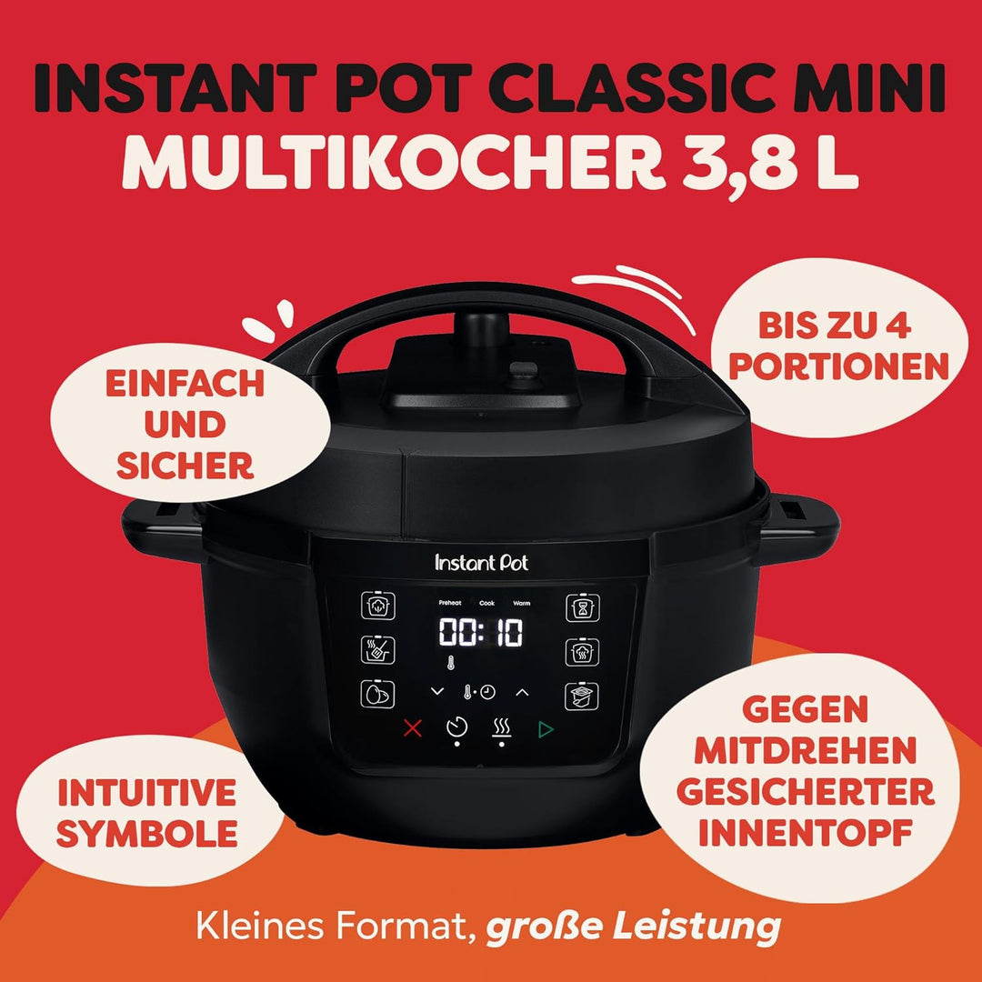 Instant Pot Multikocher, 3.8L 7-in-1 Smart Cooker - Schnellkochtopf, Schongarer, Reiskocher, Sautier