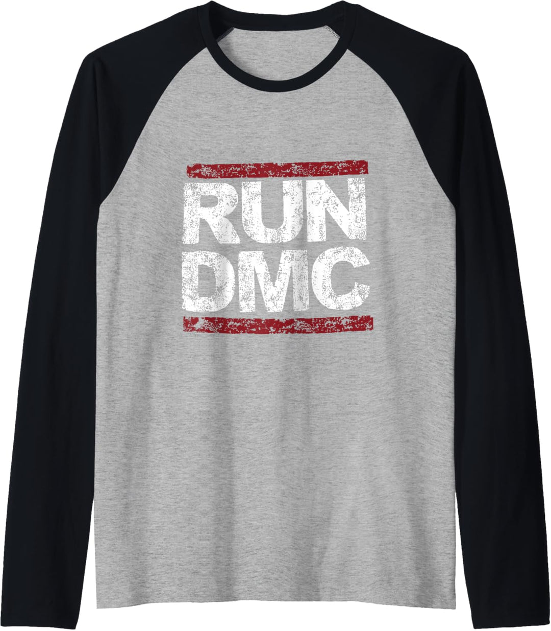 RUN DMC Grunge Logo Raglan