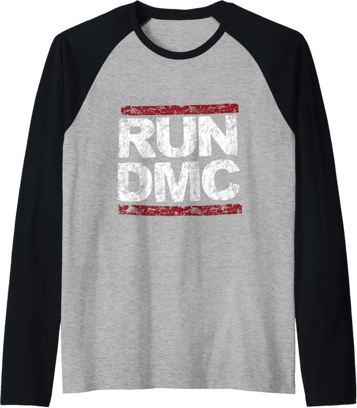 RUN DMC Grunge Logo Raglan