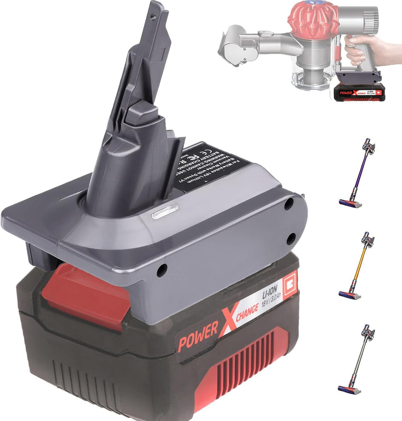 2-in-1-Adapter für Einhell 18V Lithium-Akku Convert to für Dyson V7/8 Handstaubsauger Akku Kompatibe