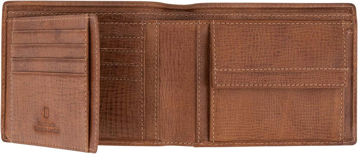 camel active bags Salo Herren Geldbörse RFID Querformat Leder Mittelgross Cognac Braun 12,5 x 2 x 10