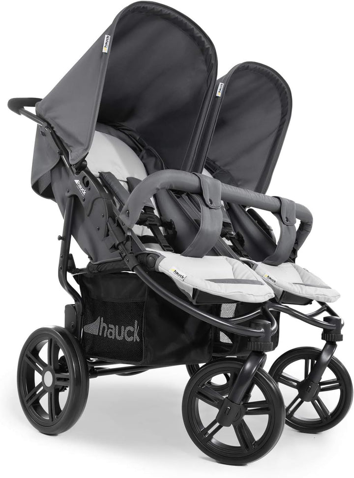 Hauck Geschwister Kinderwagen Roadster Duo SLX / 2 Kinder / Zwillinge / XL Räder / mit Liegeposition