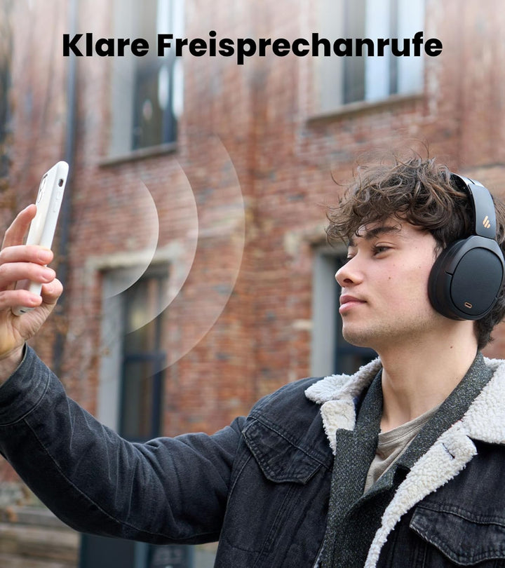 Edifier W80 Faltbare Over-Ear-Bluetooth-Kopfhörer mit aktiver Geräuschunterdrückung (-49 dB), LDAC H