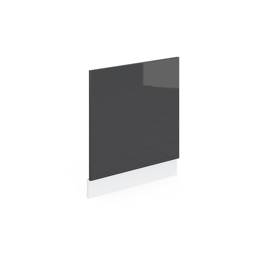 Vicco Frontblende R-Line, Anthrazit Hochglanz/Weiss, 60 cm ohne Arbeitsplatte Anthrazit Hochglanz Ge