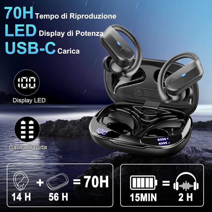 Ordtop Bluetooth Kopfhörer, Kopfhörer Kabellos Bluetooth HiFi Stereo,SY-DE43-3